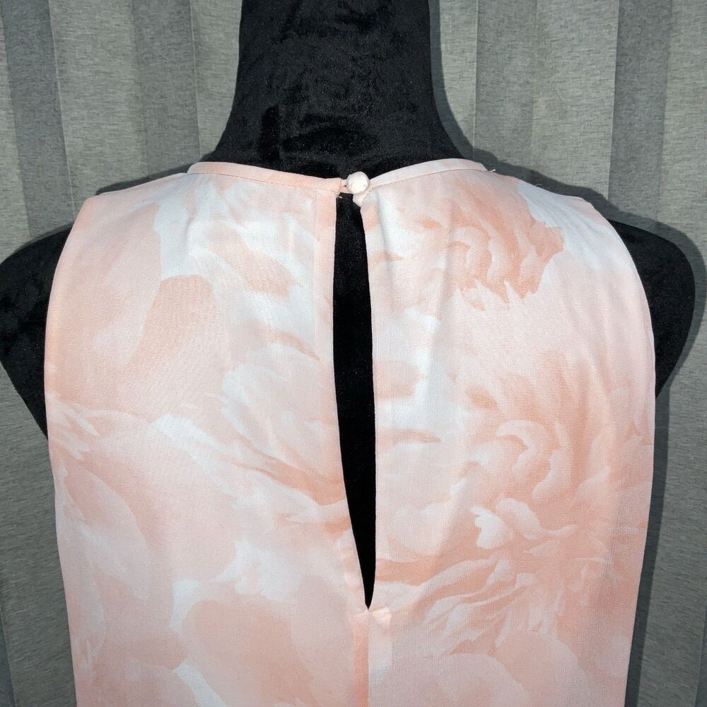 Calvin Klein Light Pink Floral Sleeveless Women’s Dress Size 10 - Picture 6 of 13